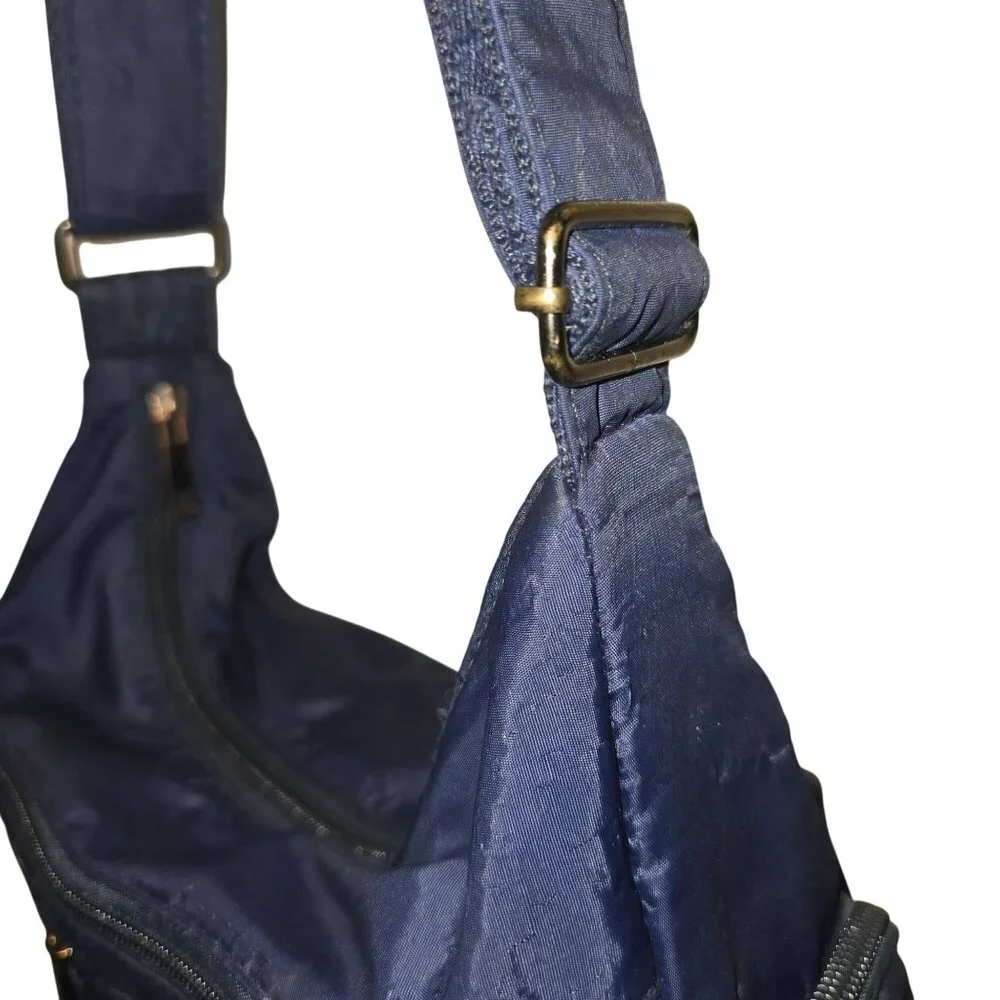Vintage 90s Volganik Rock Multi Pocket Nylon Washable Travelers Crossbody Bag - Picture 8 of 9